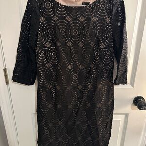 Elegant Black Lace Dress